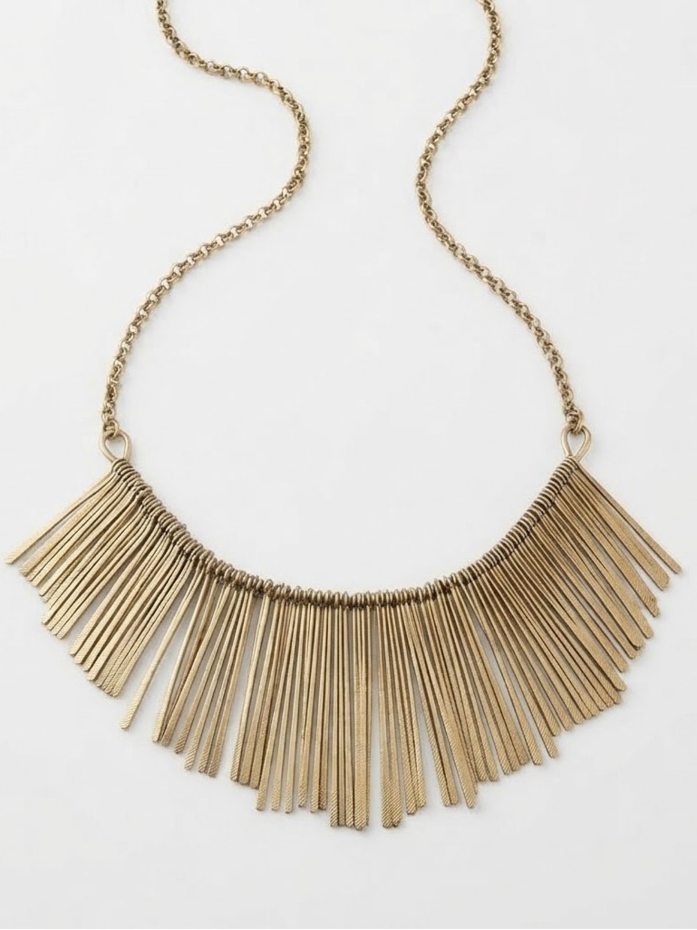 Vintage Brass Gold Tribal Necklace